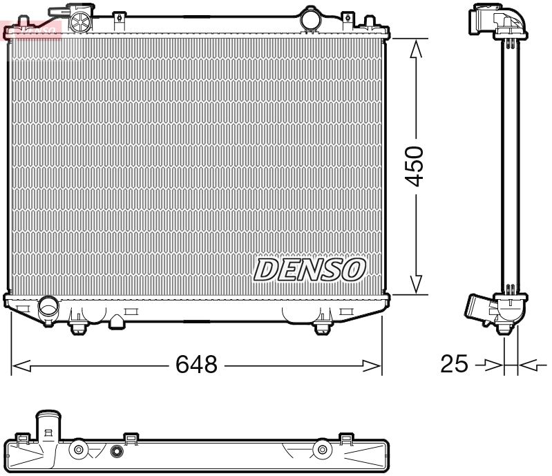 DRM10117 DENSO Радиатор, охлаждение двигателя