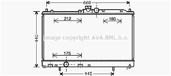 MT2195 AVA QUALITY COOLING Радиатор, охлаждение двигателя