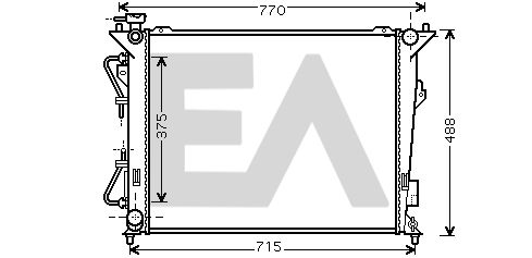 31R28056 EACLIMA Радиатор, охлаждение двигателя