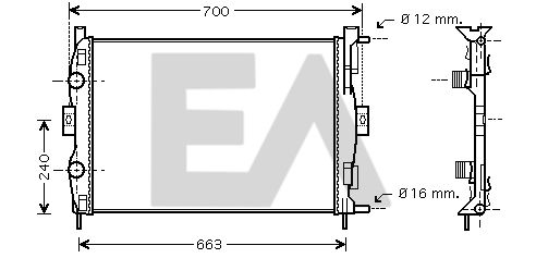 31R60064 EACLIMA Радиатор, охлаждение двигателя