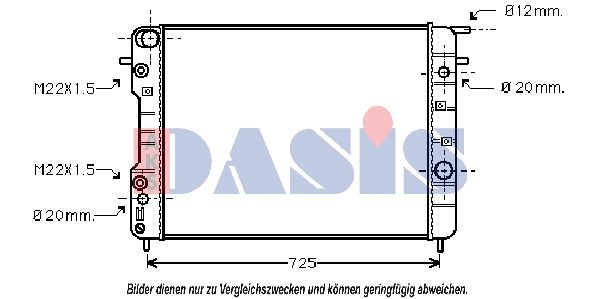 150083N AKS DASIS Радиатор, охлаждение двигателя