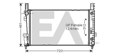 31R50175 EACLIMA Радиатор, охлаждение двигателя