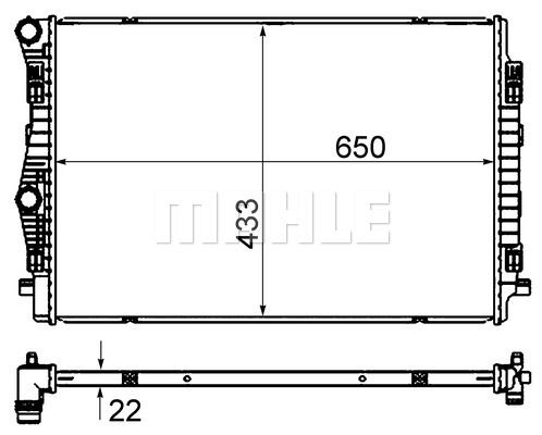 CR2055000S MAHLE Радиатор, охлаждение двигателя