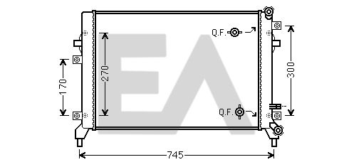 31R77061 EACLIMA Радиатор, охлаждение двигателя