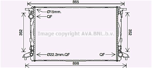 AI2412 AVA QUALITY COOLING Радиатор, охлаждение двигателя