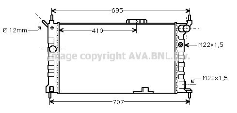 OL2091 AVA QUALITY COOLING Радиатор, охлаждение двигателя