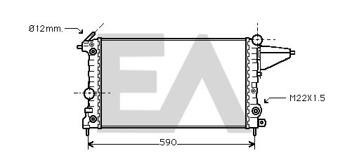 31R54073 EACLIMA Радиатор, охлаждение двигателя