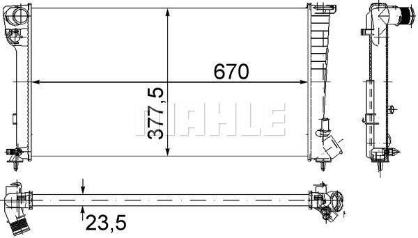 CR433000S MAHLE Радиатор, охлаждение двигателя