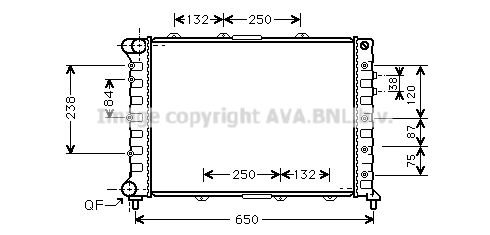 ALA2038 AVA QUALITY COOLING Радиатор, охлаждение двигателя