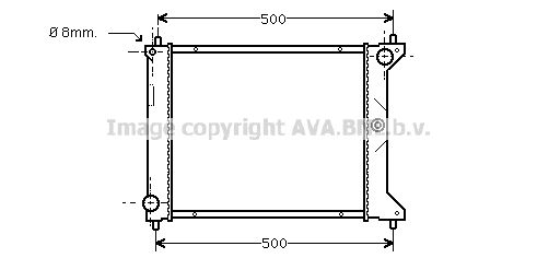 AUA2096 AVA QUALITY COOLING Радиатор, охлаждение двигателя