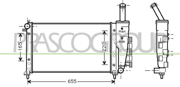 FT133R007 PRASCO Радиатор, охлаждение двигателя