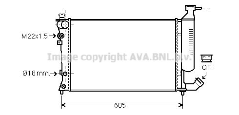 CNA2156 AVA QUALITY COOLING Радиатор, охлаждение двигателя