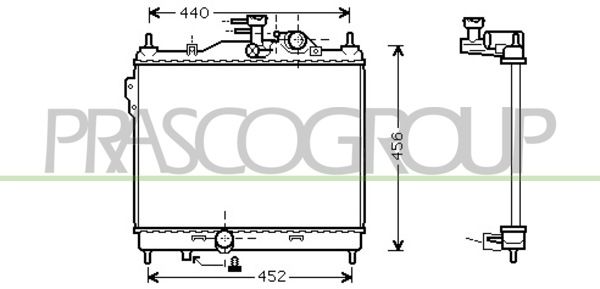 HN330R005 PRASCO Радиатор, охлаждение двигателя