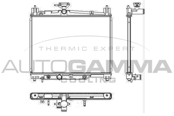 102955 AUTOGAMMA Радиатор, охлаждение двигателя