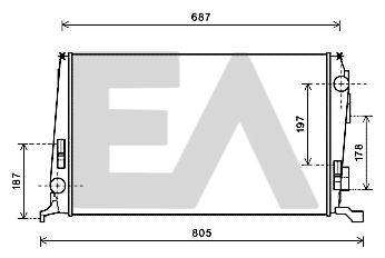 31R15001 EACLIMA Радиатор, охлаждение двигателя