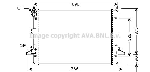 FDA2396 AVA QUALITY COOLING Радиатор, охлаждение двигателя