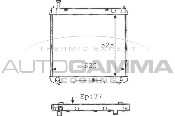 101276 AUTOGAMMA Радиатор, охлаждение двигателя