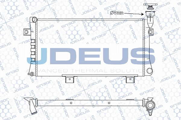 M040001A JDEUS Радиатор, охлаждение двигателя