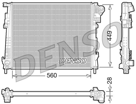 DRM23094 DENSO Радиатор, охлаждение двигателя