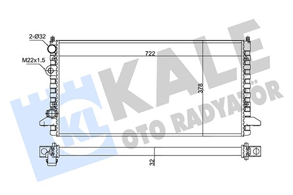 348295 KALE OTO RADYATÖR Радиатор, охлаждение двигателя