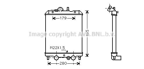 PO2002 AVA QUALITY COOLING Радиатор, охлаждение двигателя