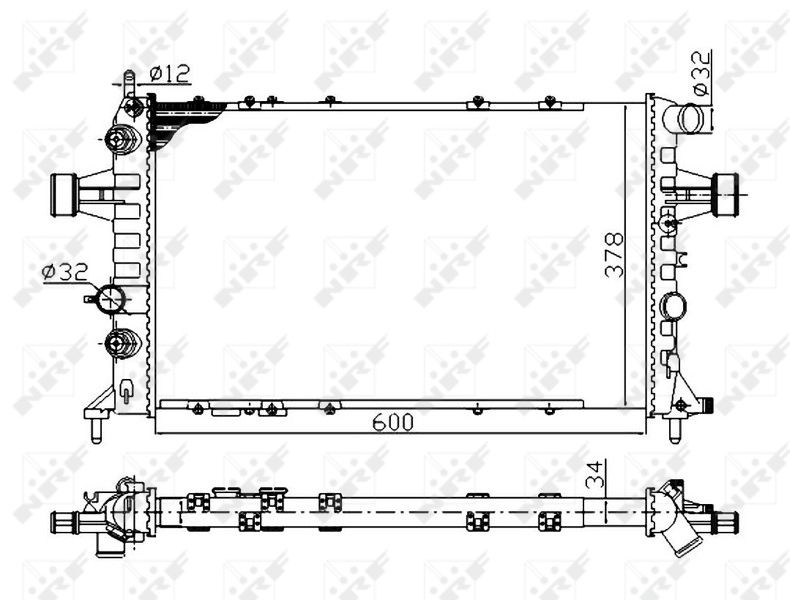 58178A NRF Радиатор, охлаждение двигателя