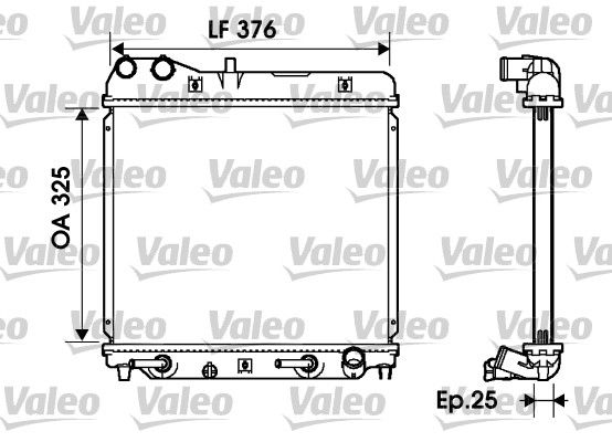 734218 VALEO Радиатор, охлаждение двигателя