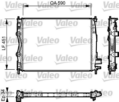 735114 VALEO Радиатор, охлаждение двигателя