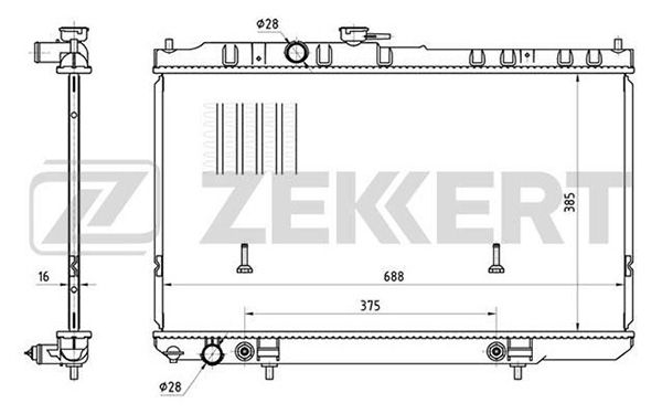 MK1005 ZEKKERT Радиатор, охлаждение двигателя