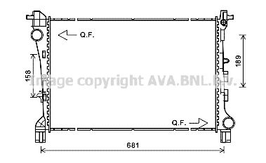 FT2420 AVA QUALITY COOLING Радиатор, охлаждение двигателя