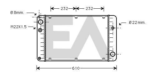 31R58003 EACLIMA Радиатор, охлаждение двигателя