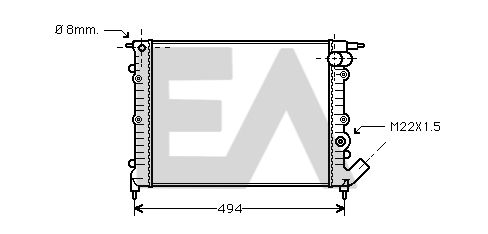 31R60040 EACLIMA Радиатор, охлаждение двигателя