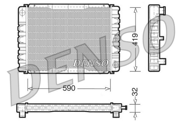 DRM33030 DENSO Радиатор, охлаждение двигателя