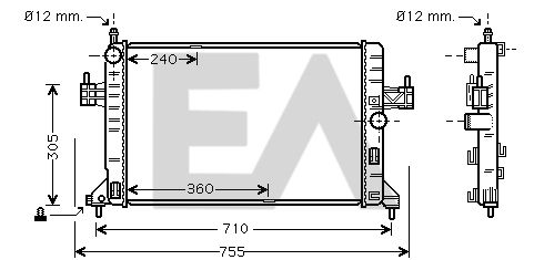 31R54107 EACLIMA Радиатор, охлаждение двигателя