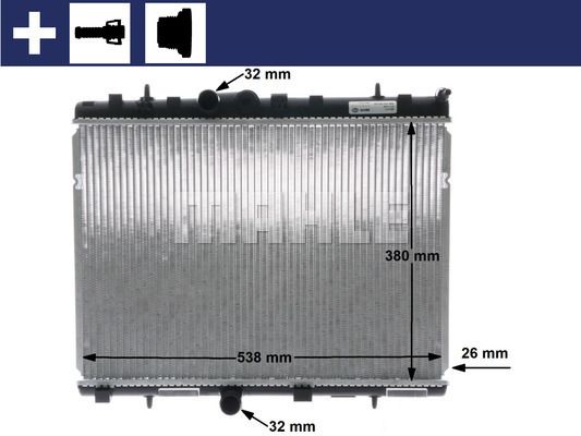 CR5000S MAHLE Радиатор, охлаждение двигателя