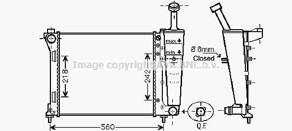 LC2099 AVA QUALITY COOLING Радиатор, охлаждение двигателя