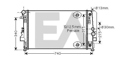 31R50182 EACLIMA Радиатор, охлаждение двигателя