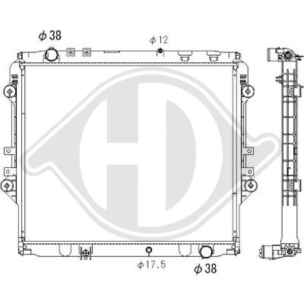 DCM3887 DIEDERICHS Радиатор, охлаждение двигателя