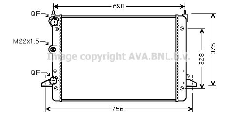 VNA2184 AVA QUALITY COOLING Радиатор, охлаждение двигателя