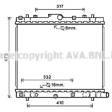 SZ2136 AVA QUALITY COOLING Радиатор, охлаждение двигателя