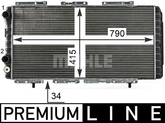 CR33000P MAHLE Радиатор, охлаждение двигателя