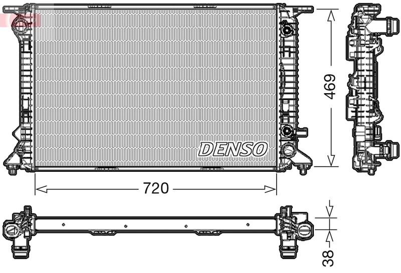 DRM02023 DENSO Радиатор, охлаждение двигателя