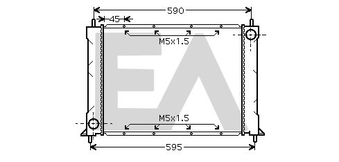 31R05023 EACLIMA Радиатор, охлаждение двигателя