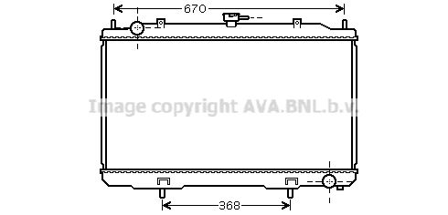 DN2324 AVA QUALITY COOLING Радиатор, охлаждение двигателя