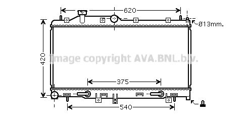 SU2068 AVA QUALITY COOLING Радиатор, охлаждение двигателя