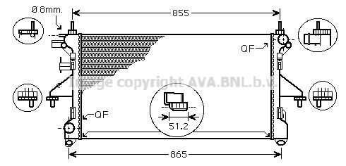 FT2398 AVA QUALITY COOLING Радиатор, охлаждение двигателя