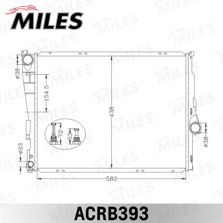 ACRB393 MILES Радиатор, охлаждение двигателя