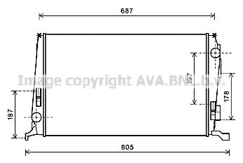 DAA2005 AVA QUALITY COOLING Радиатор, охлаждение двигателя