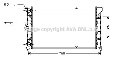 VN2037 AVA QUALITY COOLING Радиатор, охлаждение двигателя