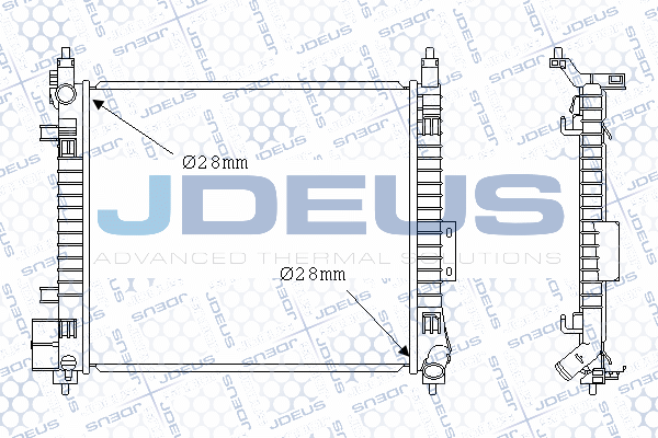 019M77 JDEUS Радиатор, охлаждение двигателя